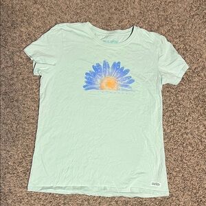 Life is Good Mint Green Crusher Graphic Tee